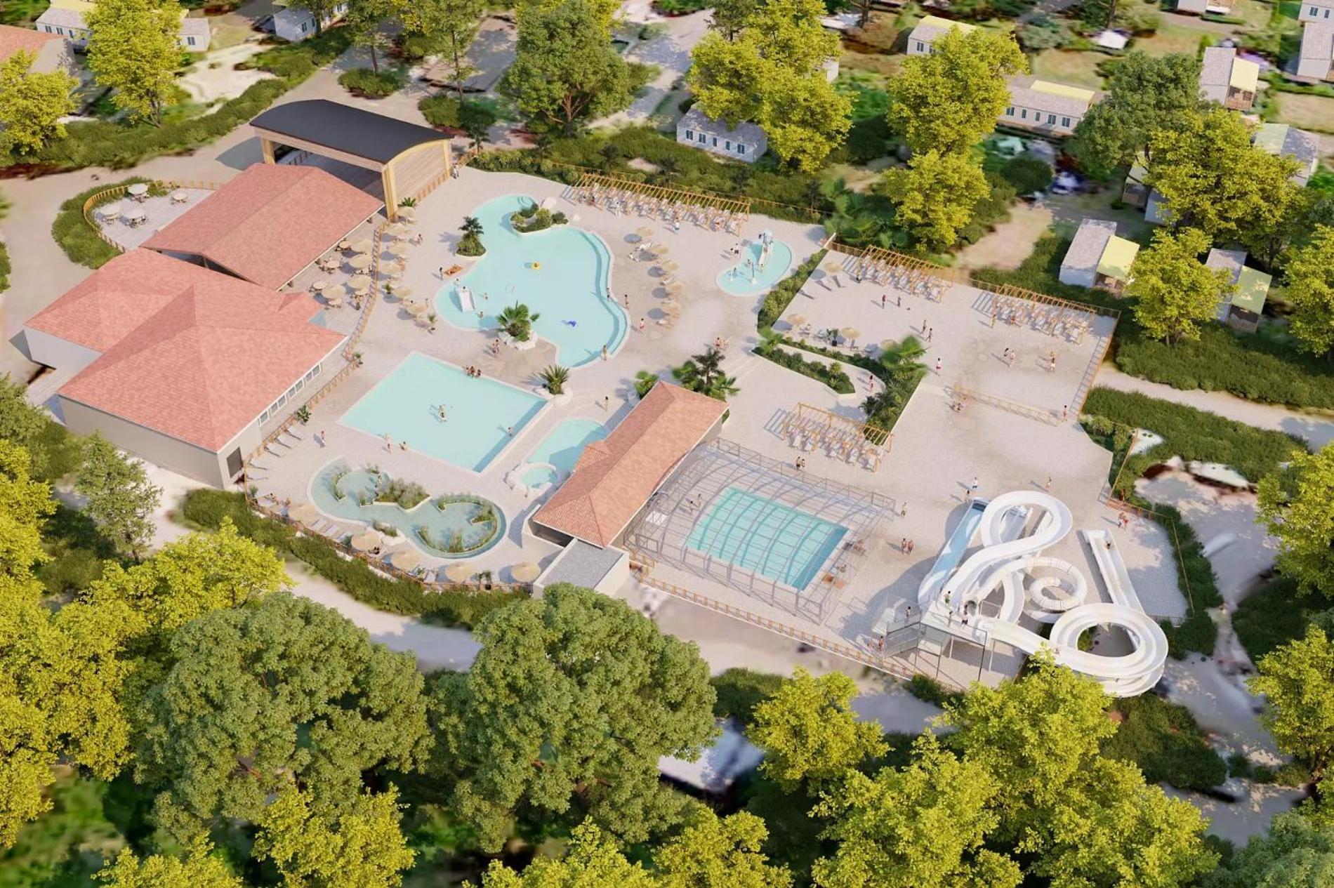 Charmant Dans Camping 5 Etoiles-Lac Biscarrosse Exterior foto